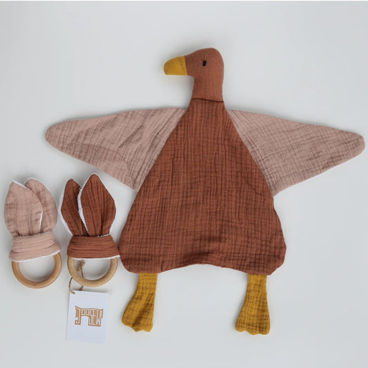 Toddler Organic Cotton Comfort Blanket Goose - Rare Bunnies