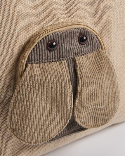 Close-up of the Fly mini pouch with its corduroy wings