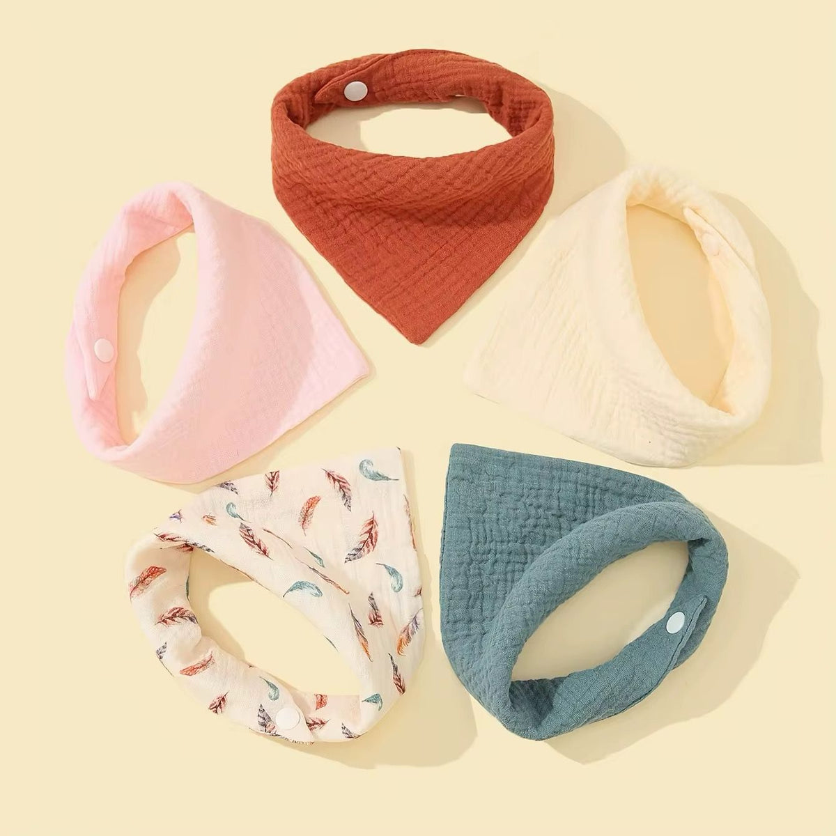Toddler Muslin Bibs - Set of 5