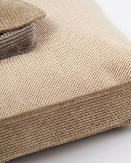 Detail of the knit and corduroy edge on the Fly tote
